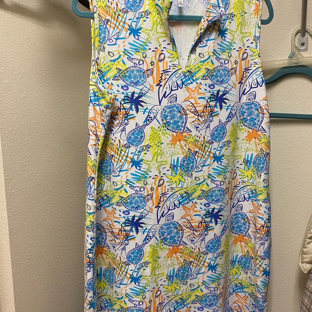 Lulu-b Colorful Patterned Sleeveless Dress UPF 50+